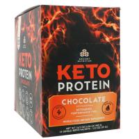 Dr. Axe / Ancient Nutrition, Keto Protein, кетогенное топливо, шоколад, 15 отдельных порционных пакетиков, 1,13 унц. (32 г) каждый
