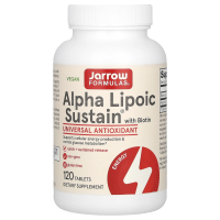 Jarrow Formulas, Выдержка альфа-липоевой кислоты с биотином, 300 мг, 120 таблеток