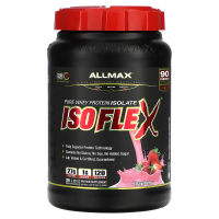 ALLMAX Nutrition, Isoflex, 100% ультрачистый изолят сывороточного протеина (WPI - Технология ионной фильтрации), клубника, 2 фунта (907 г)