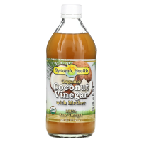 Dynamic Health  Laboratories, Organic Coconut Vinegar with Mother, 100% Raw Vinegar, 16 fl oz (473 ml)