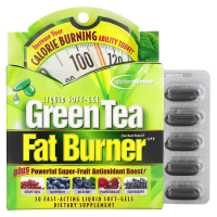 Applied Nutrition, Сжигатель жира с зеленым чаем (Green Tea Fat Burner), 30 желатиновых капсул быстрого действия
