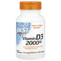 Doctor's Best, Vitamin D3, 50 mcg, 2,000 МЕ, 180 Softgels