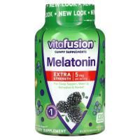 VitaFusion, Сверхсильный мелатонин, Натуральный вкус ежевики, 5 мг, 120 жевательных таблеток