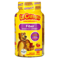 L'il Critters, Клетчатка для поддержки пищеварения, натуральный фруктовый вкус, 90 жевательных таблеток