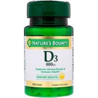 Nature's Bounty, D3, 400 МЕ, 100 таблеток