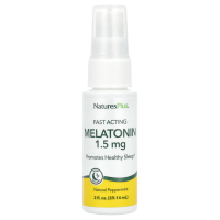 Nature's Plus, InstaNutrient, Мелатонин в аэрозольной упаковке, Натуральная мята, 2 жидких унций (59.14 мл)