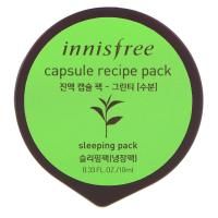 Innisfree, Капсульная ночная маска Capsule Recipe Pack, зеленый чай, 0,30 ж. унц. (10 мл)