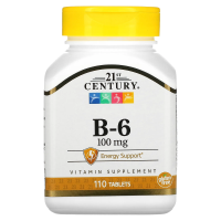 21st Century, Витамин B6, 100 мг, 110 таблеток