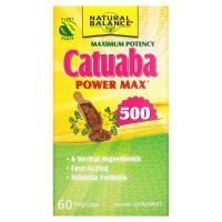 Natural Balance, Катуаба Power Max 500, максимальная эффективность, 60 капсул с оболочкой из ингредиентов растительного происхождения