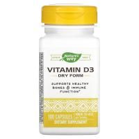 Nature's Way, Vitamin D3, Dry Form, 400 IU, 100 Capsules