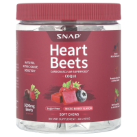 Snap Supplements, Heart Beets + CoQ10, ягодное ассорти, 60 жевательных таблеток