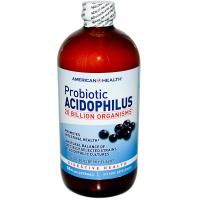 American Health, Пробиотик ацидофилус с натуральным черничным вкусом, 472 мл