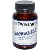 Twinlab, Марганец, 10 мг, 100 капсул