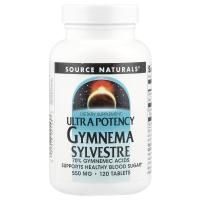 Source Naturals, Ультрамощная джимнема лесная, 550 мг, 120 таблеток