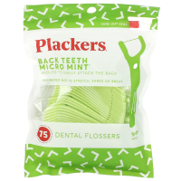 Plackers, Micro Mint, зубочистки с нитью для задних зубов, мята, 75 шт.