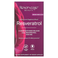ReserveAge Nutrition, Ресвератрол с транс-ресвератролом, 500 мг, 60 растительных капсул