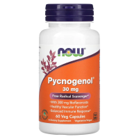 Now Foods, Pycnogenol, 30 мг, 60 капсул в растительной оболочке