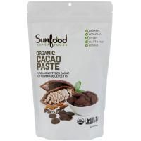 Sunfood, Сырая органическая какао-паста, 1 фунт (454 г)