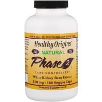 Healthy Origins, Carb Controller, фаза 2, экстракт белой фасоли обыкновенной, 500 мг, 180 растительных капсул