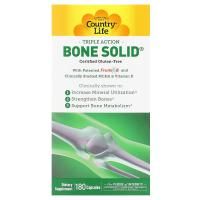 Country Life, Triple Action Bone Solid, 180 капсул