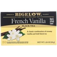 Bigelow, Черный чай с французской ванилью, 20 чайных пакетиков, 1,28 унций (36 г)