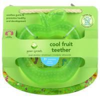 i play Inc., Green Sprouts, охлаждающее фруктовое зубное кольцо, зеленое яблоко, от 3 месяцев
