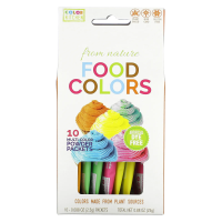 ColorKitchen, Природные пищевые красители, разные цвета, 10 пакетиков с красителями, 0,088 унц. (2,5 г) каждый