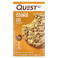 Quest Nutrition, Белковое печенье, арахисовое масло, 12 штук, по 58 г каждое