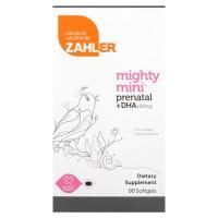 Zahler, Mighty Mini дородовой комплекс + ДГК 100 мг, 90 мягких капсул