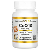 California Gold Nutrition, Коэнзим Q10 с PQQ, 100 мг, 60 растительных капсул