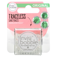 Invisibobble, Original, бесследное кольцо для волос, кристально чистое, 3 шт. В упаковке