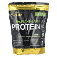 California Gold Nutrition, растительный протеин со вкусом ванили, веганский, легкоусвояемый, 907 г (2 фунта)