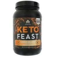 Dr. Axe / Ancient Nutrition, Keto Feast, сбалансированный кетогенный коктейль и заменитель пищи, шоколад, 25,2 унц. (715 г)