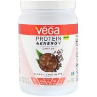 Vega, Protein & Energy with 3g MCT Oil, Classic Chocolate, 18.1 oz (513 g)