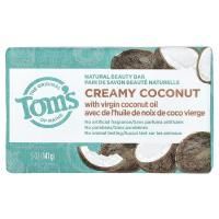 Tom's of Maine, Натуральное мыло для красоты, кремовый кокос с кокосовым маслом первого отжима, 141 г (5 унций)