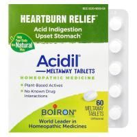 Boiron, Acidil, при кислотном несварении, 60 быстрорастворимых таблеток