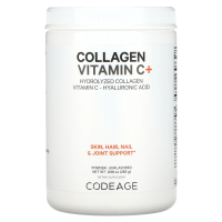 Codeage, коллаген в порошке с витамином C, без добавок, 283 г (9,98 унции)