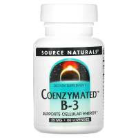 Source Naturals, Коферментный B-3, под язык, 25 мг, 60 таблеток