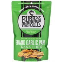 Bubba's Fine Foods, Банановые чипсы с чесноком, 2,7 унций (77 г)