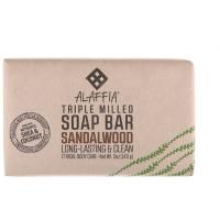 Alaffia, Triple Milled Soap Bar, Sandalwood, 5 oz (140 g)