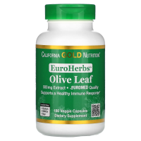 California Gold Nutrition, EuroHerbs, Olive Leaf Extract, 500 mg, 180 Veggie Capsules