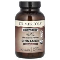 Dr. Mercola, Biodynamic, органическая ферментированная корица, 1000 мг, 180 таблеток (500 мг в 1 таблетке)