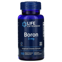 Life Extension, Boron, 3 мг, 100 вегетарианских капсул