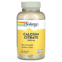 Solaray, Цитрат кальция, 1000 мг, 240 капсул с оболочкой из ингредиентов растительного происхождения
