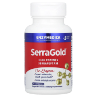 Enzymedica, SerraGold, высокоактивная серрапептаза, 60 капсул
