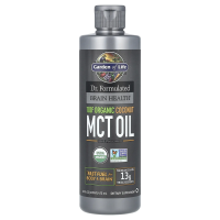 Garden of Life, Здоровье мозга от Dr. Formulated, 100%-ное органическое триглицеридное масло с цепочками средней длины из кокоса, без ароматизаторов, 473 мл