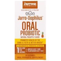 Jarrow Formulas, Jarro-Dophilus, оральный пробиотик, натуральный ананасовый аромат, 30 пастилок