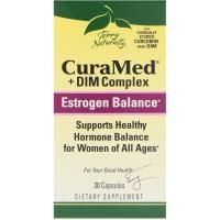 EuroPharma, Terry Naturally, CuraMed + DIM Complex, для поддержки баланса эстрогенов, 30 капсул