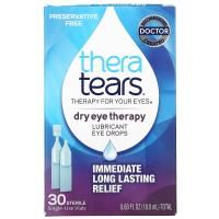 TheraTears, Dry Eye Therapy, глазные капли со смазкой, 30 стерильных одноразовых флаконов