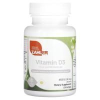 Zahler, Витамин D3, Продвинутая формула витамина D3, 1000 МЕ, 120 мягких капсул